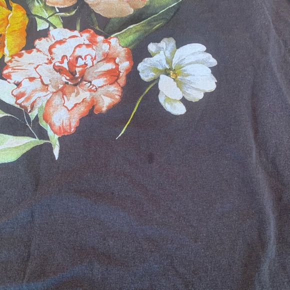 💋New World Floral Sketches Womens Crew Neck Short Sleeve Graphic T-Shirt - Picture 5 of 5